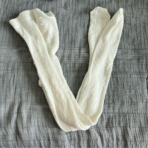 White patterned stockings